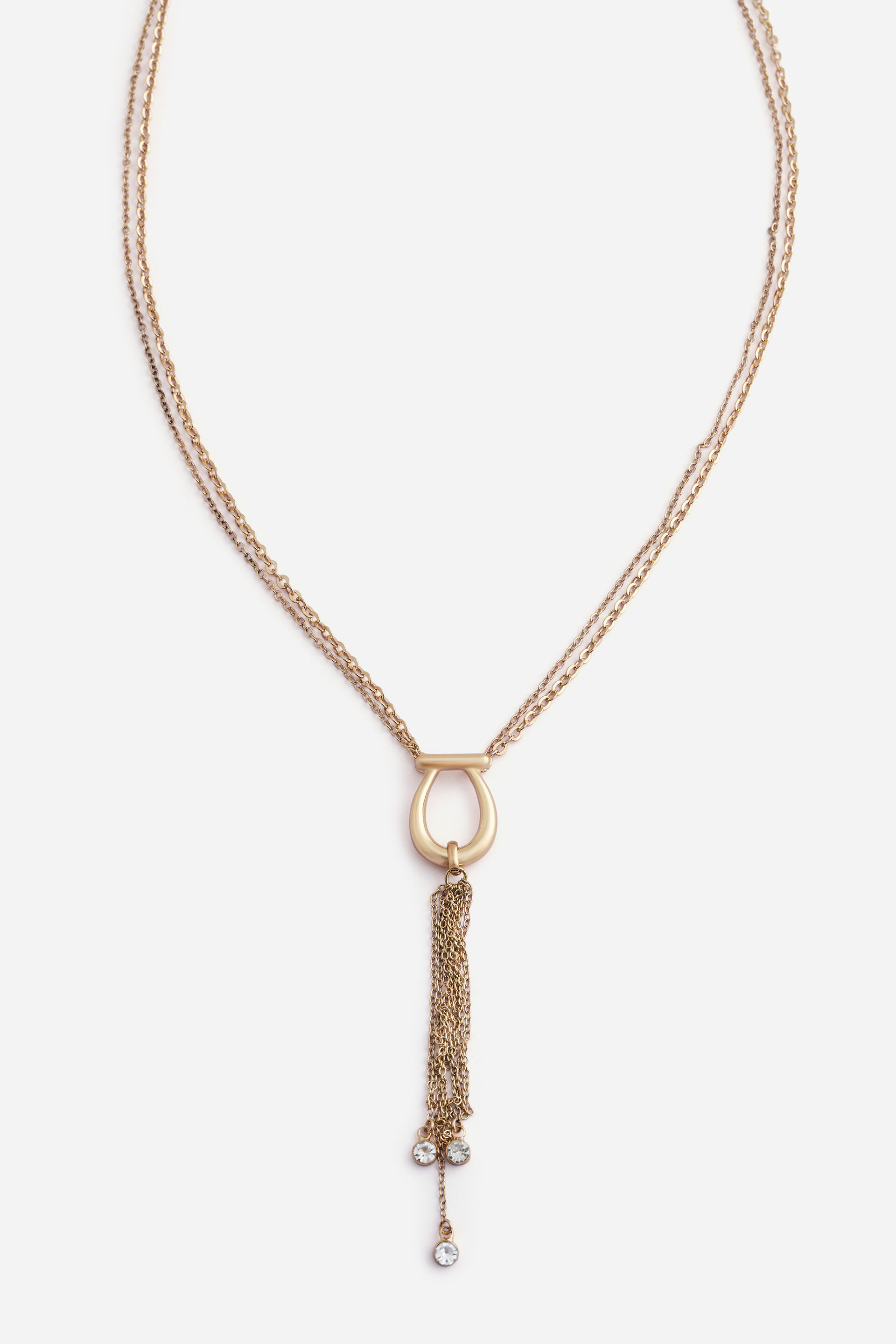 Gold Tassel Pendant Necklace, , image 3